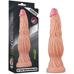 Фаллоимитатор с присоской Lovetoy Dual-Layered Silicone Nature Cock 24.5 см телесный