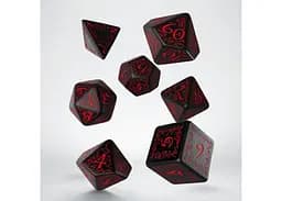 Набір кубиків Elvish Black & red Dice Set , 7 шт. (SELV06) - мініатюра 2