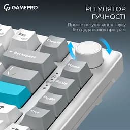 Клавіатура GamePro Asgard Yord Keychron Super Red Switch Wireless/Bluetooth/USB White бездротова (MK266WH) - мініатюра 6