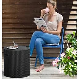 Стіл-скриня садова пластикова Keter Cool Stool коричневий - мініатюра 7