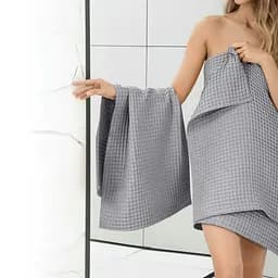 Рушник вафельний Cosas Greek Waffle Smoky 115x150 см, сірий - мініатюра 6