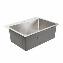 Кухонна мийка Platinum Handmade з нержавіючої сталі 3 мм прямокутна 60х45х22 см (SP000032266) - мініатюра 3
