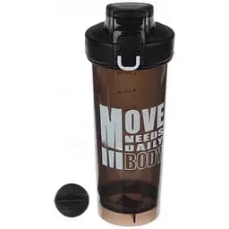 Бутылка-шейкер Laprida 800 мл коричневая из пищевого пластика (67-3851)