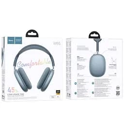Навушники Hoco бездротові накладні W65 Happy BT headphones блакитні - мініатюра 2
