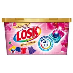 Тріо-капсули для прання Losk Ароматерапія ефірні олії та аромат малазійської квітки 13 шт.