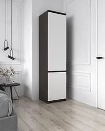 Пенал для дома Flamecame закрытый с 6 полками из ДСП II FT-217 Венге+белый