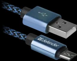 Кабель USB AM-micro BM, 1.0 м, синій, 08-03T PRO Defender