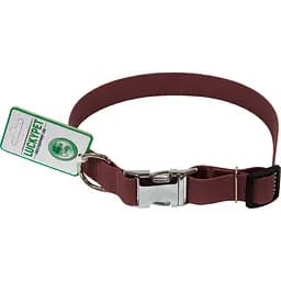 Нашийник з водонепроникної стрічки Lucky Pet, з металевим фастексом, 35-45х2,5 см, бордовий