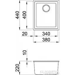 Кухонна мийка Elleci Q 100 Under top aluminium 79 - мініатюра 2
