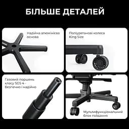 Крісло ігрове Anda Seat Kaiser 3E XL Black PVC (AD23YC-XL-08-B-PV/C-B01) - мініатюра 13