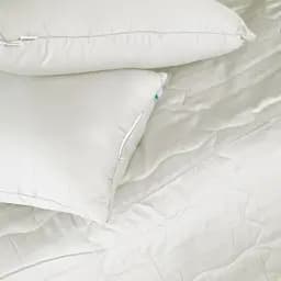Літній постільний комплект MirSon Line Satin Premium Moko White Вовна Двоспальний (2200010981117) - мініатюра 2