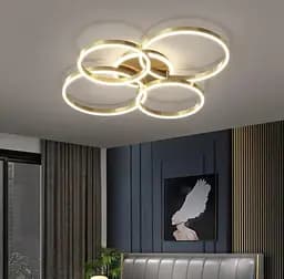 Потолочная люстра Anelli на 4 кольца Line.F A 8008/2+2 GD