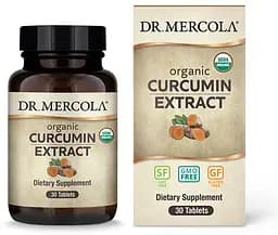 Натуральная добавка Dr. Mercola Organic Curcumin Extract, 30 таблеток