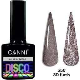 Світловідбиваючий гель-лак Canni Disco 3D flash №556 капучіно 7.3 мл - мініатюра 2