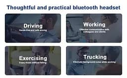 Бездротова Bluetooth-гарнітура G5 з мікрофоном, шумозаглушенням і зарядним кейсом Гарнітура для водіїв - мініатюра 10