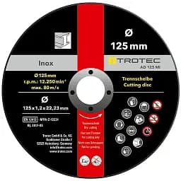 Круг отрезной по металлу Trotec 125 х 22.23 х 1.2 мм 12 шт. (DAS302828)
