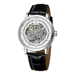 Наручний годинник чоловічий 8173 Silver-White Leather Forsining acs0031367