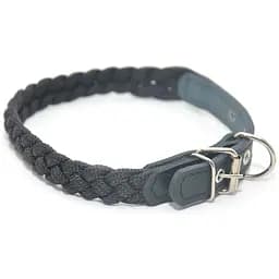 Ошейник для собак Zoo-hunt капроновый ок 2,0 см 30-38 см коса черный