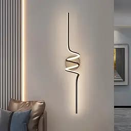 Настінний чорний LED світильник в стилі модерн Line F WM 28/600