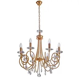 Люстра підвісна Brille кришталева свічка E14 60W G (BCL-408S/8)