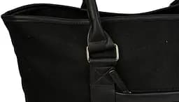 Коттонова дорожня сумка 40L Weekender чорна 55х35х24 см LS sum0028898 - мініатюра 7