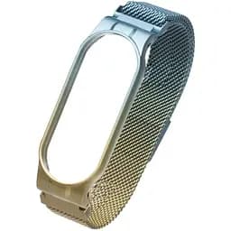 Ремінець для Xiaomi Mi Band 5 Milanese Loop Gradient Синьо-Золотий