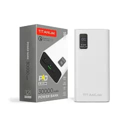 Повербанк TITANUM 728S 30000mAh 22.5W Білий Power Bank