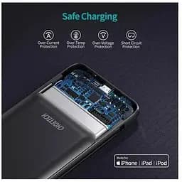 Портативний зарядний пристрій Choetech із вбудованими кабелями USB-C та Lightning ємністю 10 000 мАг - мініатюра 5