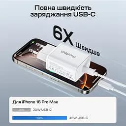 Мережевий зарядний пристрій Choetech PD3042 mini PD45W USB-C White (43-00156) - мініатюра 5