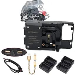 USB-зарядний кронштейн R&P для браузера або мобільного телефона, для мотоциклів BMW R1200GS, F800GS, ADV, F700GS, R1250GS, CRF 100