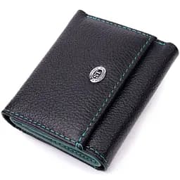 Жіночий невеликий гаманець з натуральної шкіри ST Leather 19504 чорний