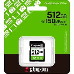 Карта пам'яті 512GB SDXC Canvas Select Plus Gen3 1 50MB/s C10 UHS-I U3 V30 SDS3/512GB - мініатюра 3