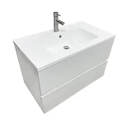 Раковина накладна Adamant FLATE 80, прямокутна, з сифоном Click-Clack + змішувач (4824296207801) - мініатюра 3