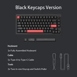 Клавіатура Lemokey X4 Keychron Brown EN/UKR Red LED Black (X4-A3-UA) - мініатюра 2
