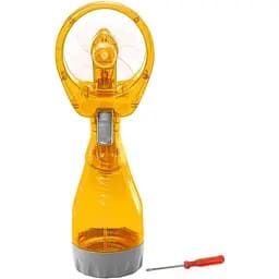Ручний міні вентилятор з водою, на батарейках, Water Spray Fan, Помаранчевий, з водяним розпиленням, на воді (ST)