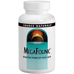 Біоактивна форма фолієвої кислоти Source Naturals MegaFolinic вітамін В9 800 мкг 60 таблеток