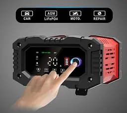 Зарядний пристрій Foxsur 12V-8A/24V4A 12V-20A для автомобільного акумулятора - мініатюра 5