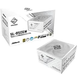 БЖ 850W ASRock SteelLegend White SL-850GW ATX 3.1 135mm, 80+ Gold, Fully Modular, Retail (SL-850GW)