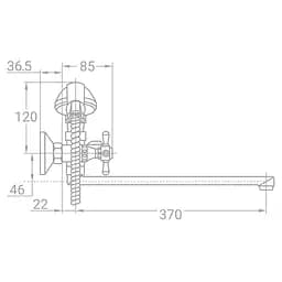Змішувач для ванни TAU VD-2C261C (9870220) - мініатюра 3