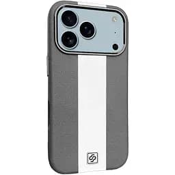 Чохол шкіряний Epik Rally with MagSafe для Apple iPhone 17 Pro Max 6.9" Grey/White