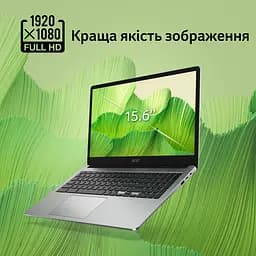 Ноутбук Acer Chromebook CB315-5H 15' FHD IPS, Intel C N100, 8GB, F128GB, UMA, ChromeOS, сріблястий (NX.KPPEU.001) - мініатюра 4