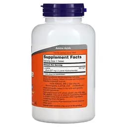 Амінокислота NOW L-Lysine 500 mg, 250 таблеток - мініатюра 2