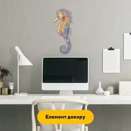 Дерев'яний фігурний пазл Морський Коник, А2, Дерев'яна коробка 300+ елементів - мініатюра 2
