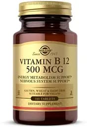 Вітаміни та мінерали Solgar Vitamin B12 500 mcg, 100 таблеток