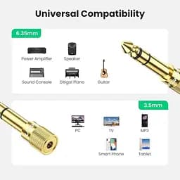 Адаптер Ugreen 6.5mm Male to 3.5mm Female Adapter (20503) - мініатюра 2
