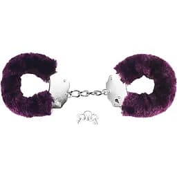 Меховые наручники Lovetoy Fetish Pleasure Fluffy фиолетовый