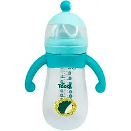 Бутылочка пластиковая Mega Zayka с силиконовыми ручками 260 мл MGZ-0200 (Turquoise)