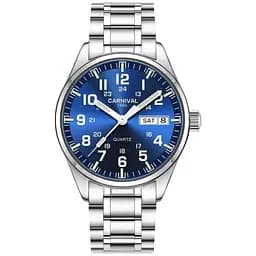 Наручний годинник чоловічий Carnival Millenium Хром (2071)
