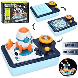 Набор Космос, поле 25.5x16 см, таймер, катапульта, ракета-конструктор, 26.5x22.5x10 см