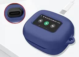 Чохол-накладка DK для JBL Live Flex 3 | Silicone Candy Friendly з карабіном (dark blue) - мініатюра 2
